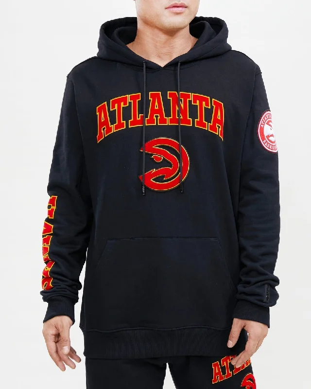 NBA ATLANTA HAWKS CLASSIC MEN'S PO HOODIE (BLACK)