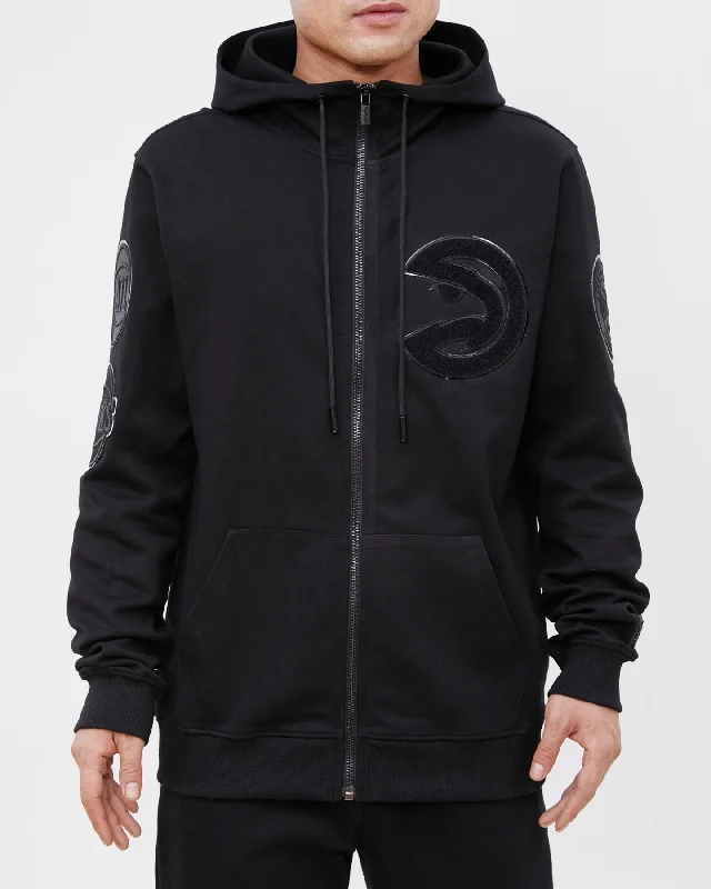 NBA ATLANTA HAWKS TRIPLE BLACK FZ HOODIE (TRIPLE BLACK)