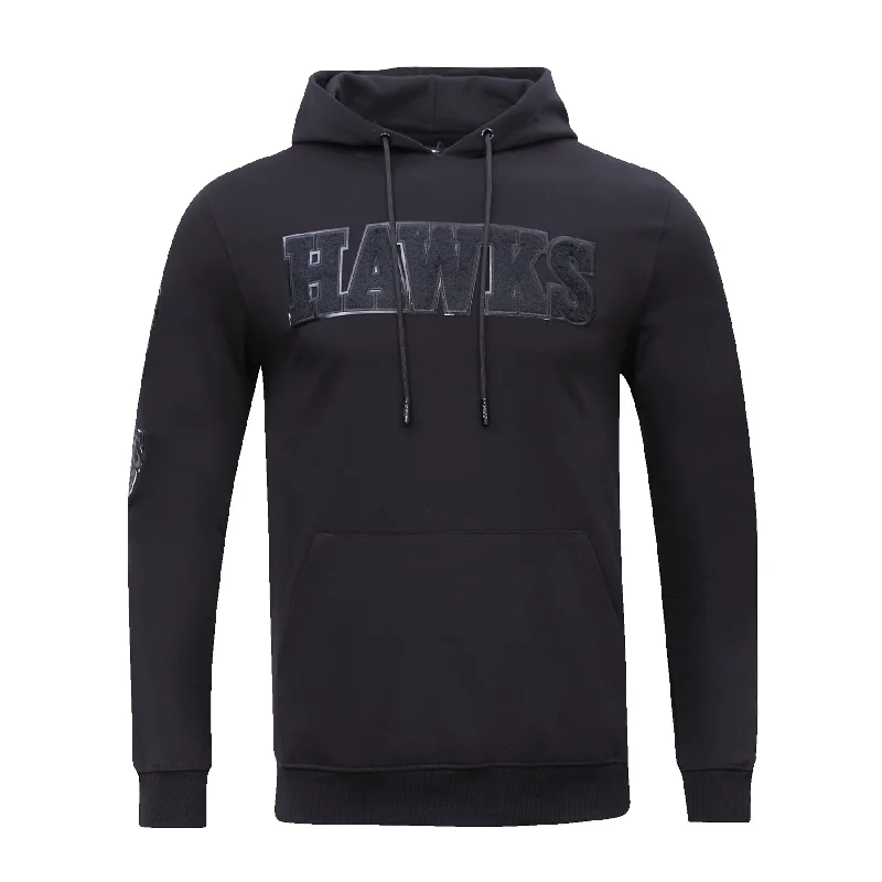 NBA ATLANTA HAWKS TRIPLE BLACK MEN'S PO HOODIE (TRIPLE BLACK)