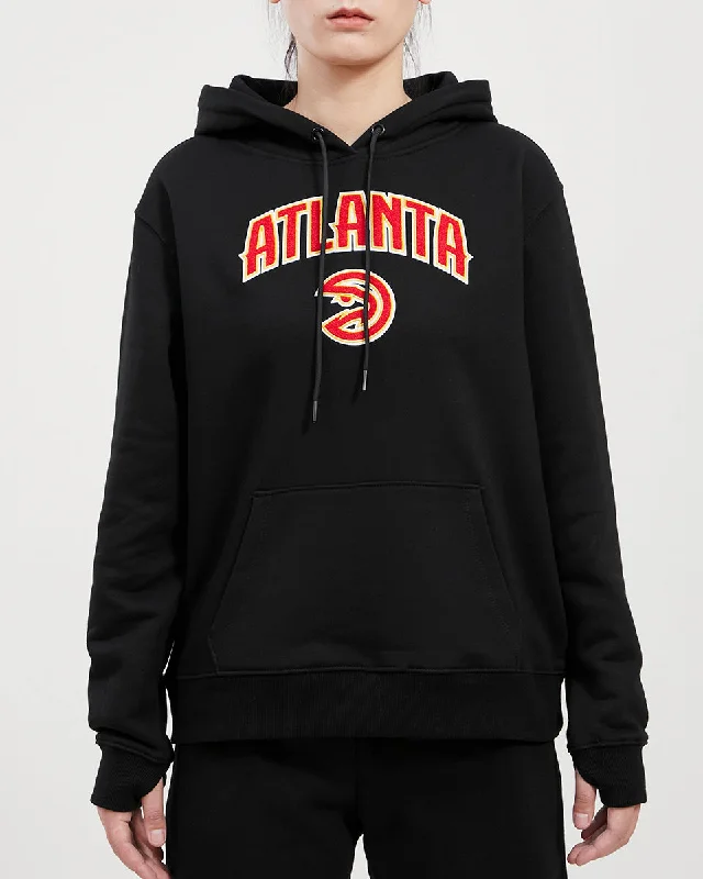 NBA ATLANTA HAWKS CLASSIC WOMEN'S PO HOODIE (BLACK)