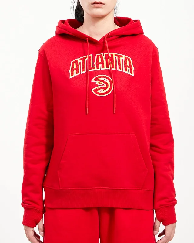 NBA ATLANTA HAWKS CLASSIC WOMEN'S PO HOODIE (RED)