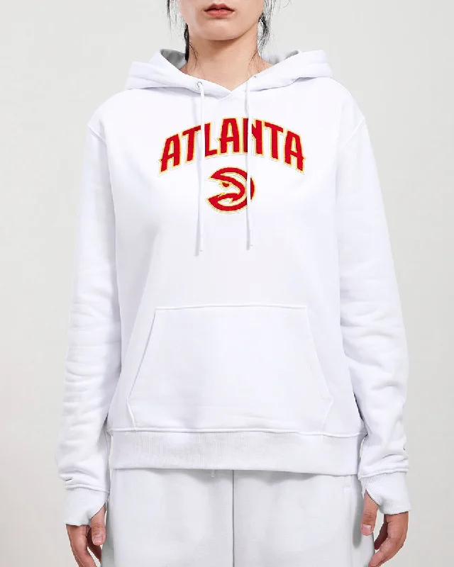 NBA ATLANTA HAWKS CLASSIC WOMEN'S PO HOODIE (WHITE)