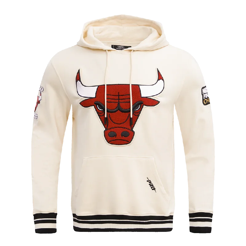 CHICAGO BULLS RETRO CLASSIC FLC PO HOODIE (EGGSHELL/ BLACK)