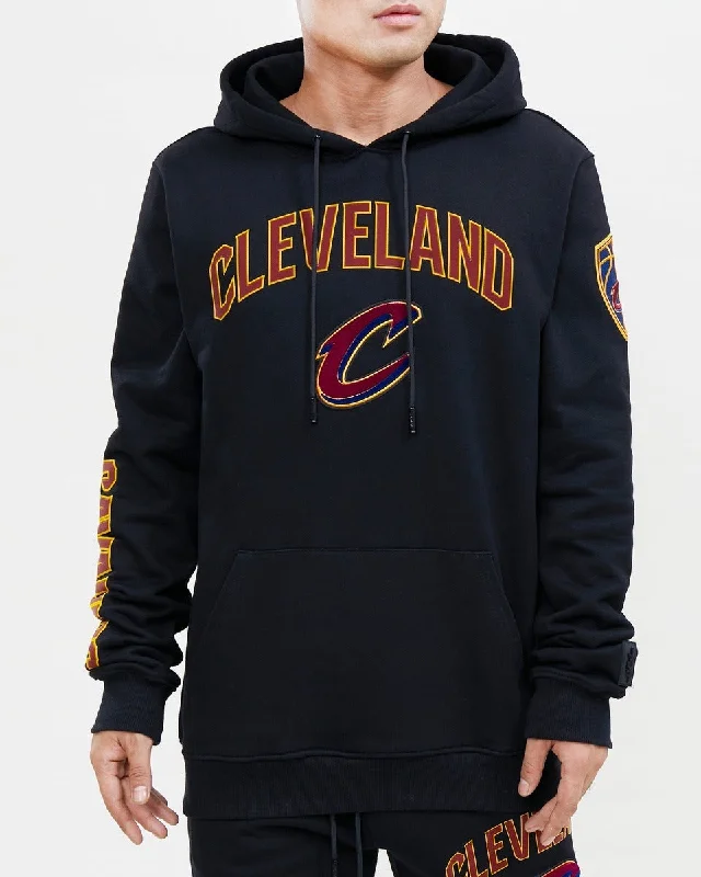 NBA CLEVELAND CAVALIERS CLASSIC MEN'S PO HOODIE (BLACK)