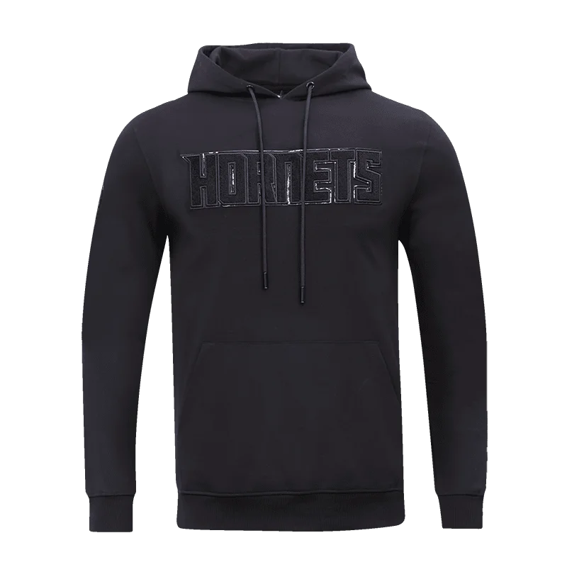 NBA CHARLOTTE HORNETS TRIPLE BLACK MEN'S PO HOODIE (TRIPLE BLACK)