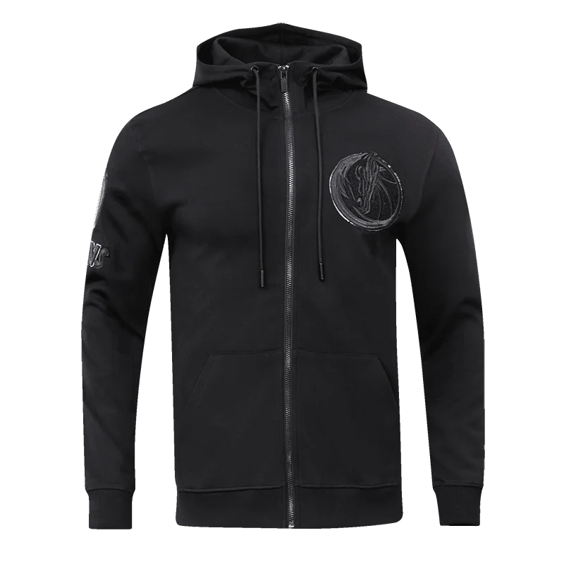 NBA DALLAS MAVERICKS TRIPLE BLACK MEN'S FZ HOODIE (TRIPLE BLACK)