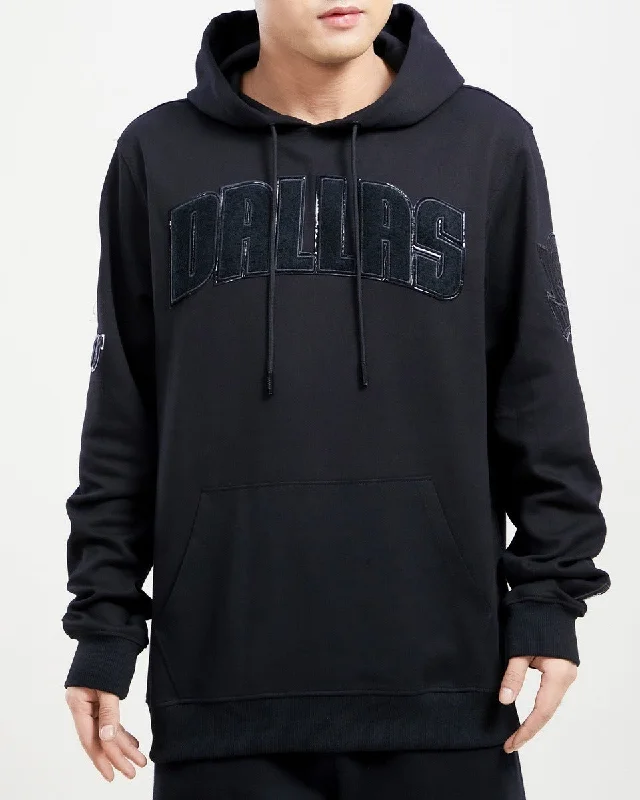 NBA DALLAS MAVERICKS TRIPLE BLACK MEN'S PO HOODIE (TRIPLE BLACK)