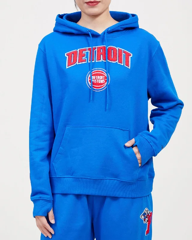 NBA DETROIT PISTONS CLASSIC WOMEN'S PO HOODIE (ROYAL BLUE)