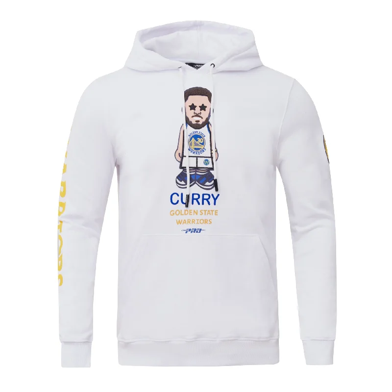 NBA GOLDEN STATE WARRIORS PRO CARTOON PLAYER HOODIE CURRY (WHITE)