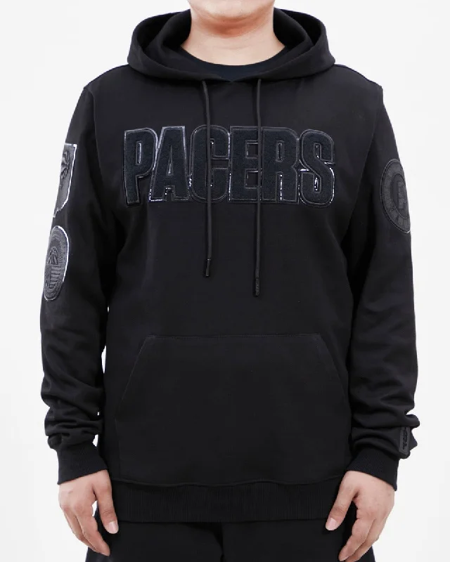 NBA INDIANA PACERS TRIPLE BLACK MEN'S PO HOODIE (TRIPLE BLACK)