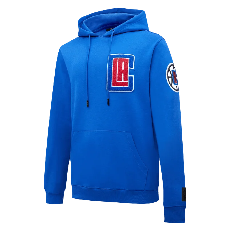 NBA LOS ANGELES CLIPPERS CLASSIC CHENILLE MEN'S PO HOODIE (ROYAL BLUE)