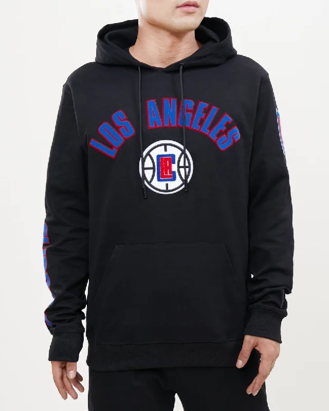 NBA LOS ANGELES CLIPPERS CLASSIC MEN'S PO HOODIE (BLACK)