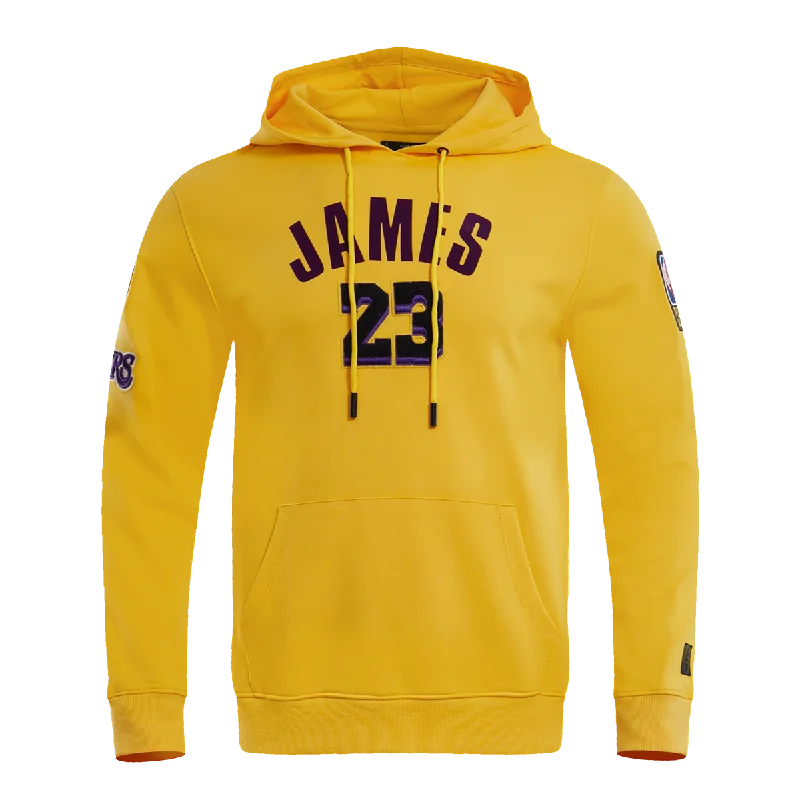 NBA LOS ANGELES LAKERS JAMES MEN'S PO HOODIE (YELLOW)