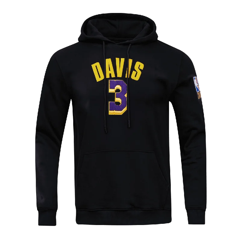 NBA LOS ANGELES LAKERS DAVIS MEN'S PO HOODIE (BLACK)