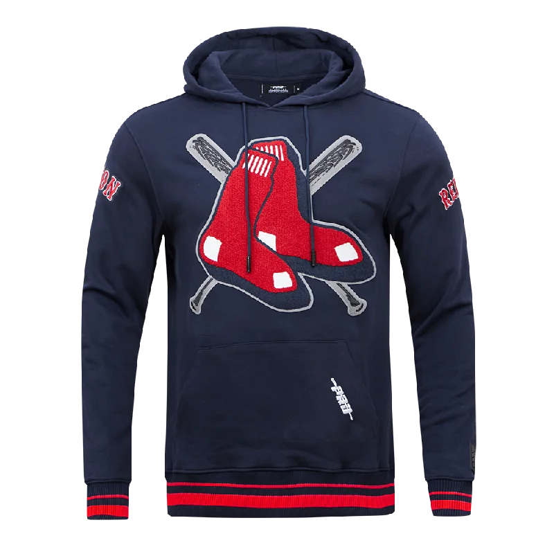 MLB BOSTON RED SOX MASHUP MEN'S RIB PO HOODIE (MIDNIGHT NAVY)