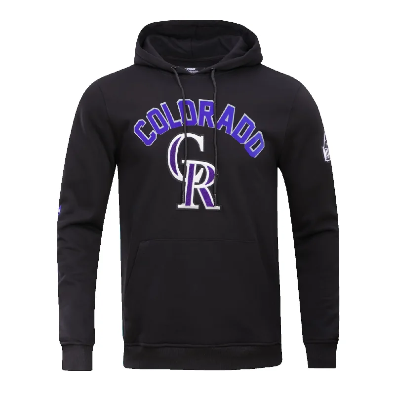 MLB COLORADO ROCKIES CLASSIC MEN'S PO HOODIE (BLACK)