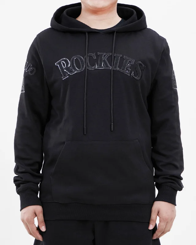 MLB COLORADO ROCKIES TRIPLE BLACK MEN'S PO HOODIE (TRIPLE BLACK)