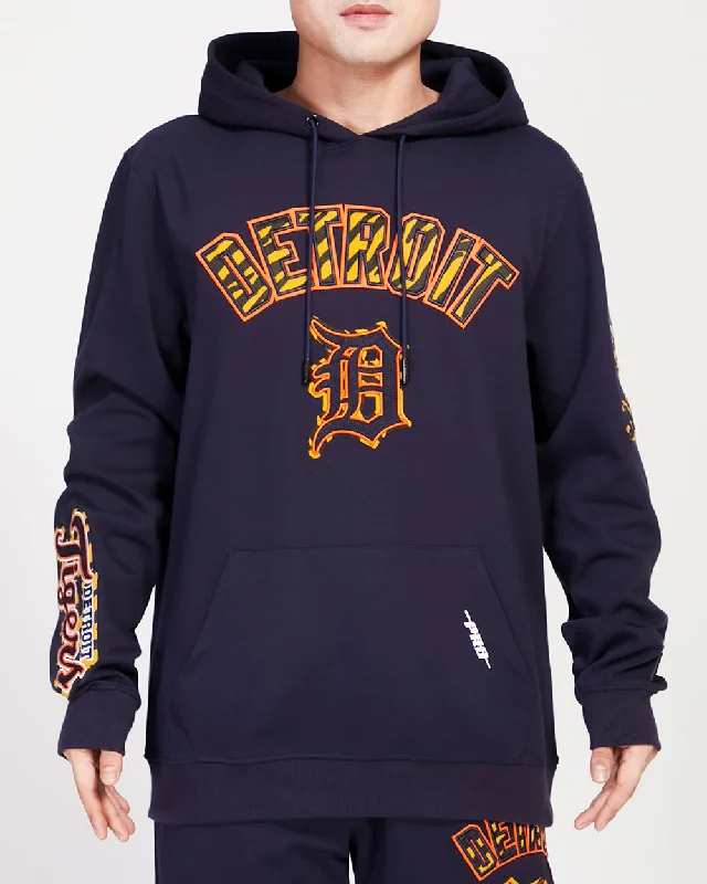 MLB DETROIT TIGERS ANIMAL MEN'S PO HOODIE (MIDNIGHT NAVY)