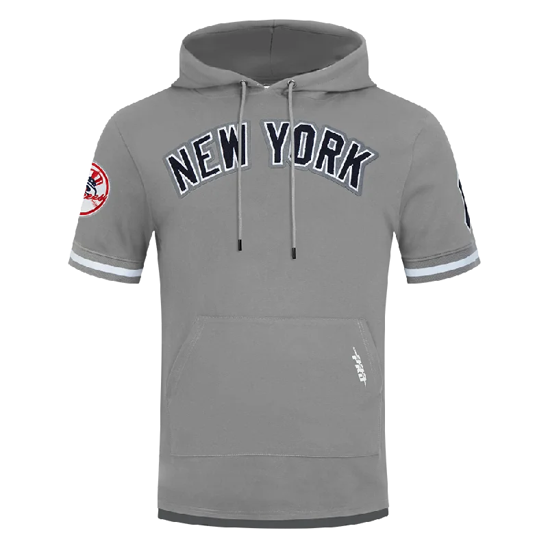 MLB NEW YORK YANKEES CLASSIC CHENILLE MEN'S PO HOODIE (GRAY)