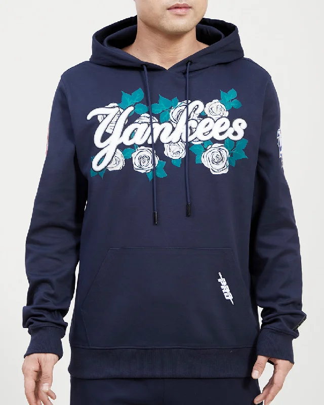 MLB NEW YORK YANKEES ROSES MEN'S PO HOODIE (MIDNIGHT NAVY)