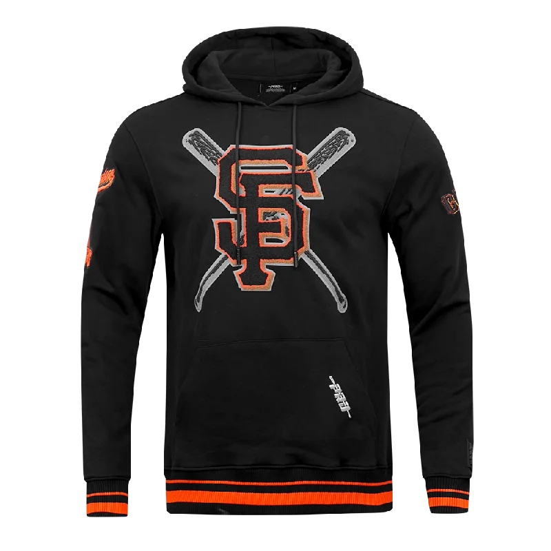 MLB SAN FRANCISCO GIANTS MASHUP MEN'S RIB PO HOODIE (BLACK)