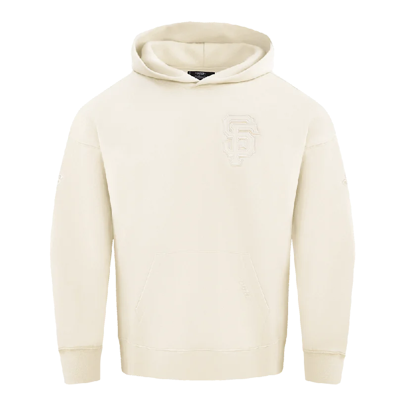 MLB SAN FRANCISCO GIANTS NEUTRAL DROP SHOULDER MEN'S PO HOODIE (EGGSHELL)