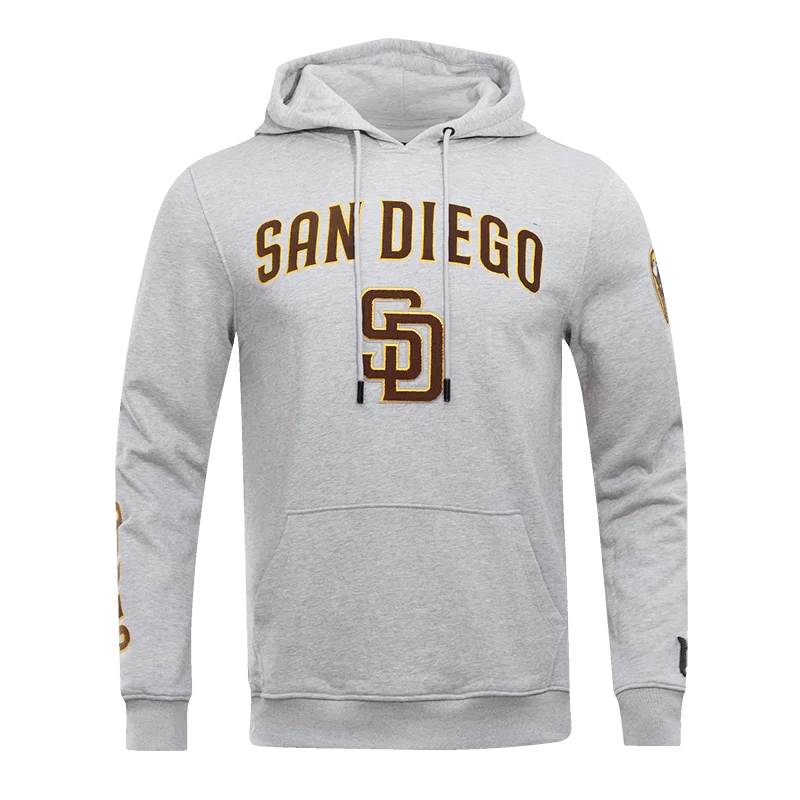 MLB SAN DIEGO PADRES CLASSIC MEN'S PO HOODIE (HEATHER GREY)