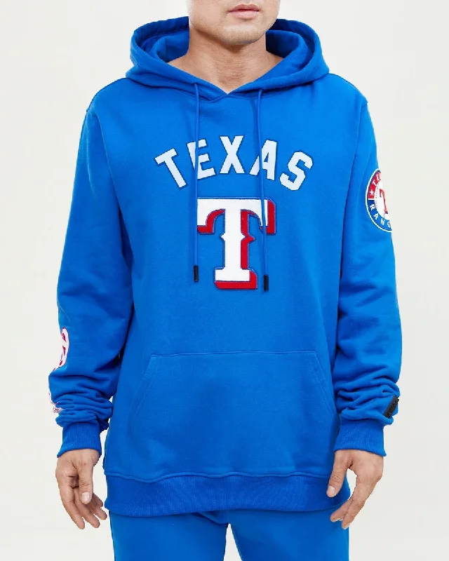 MLB TEXAS RANGERS CLASSIC MEN'S PO HOODIE (ROYAL BLUE)