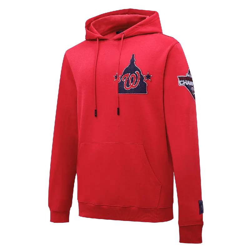 MLB WASHINGTON NATIONALS CLASSIC CHENILLE MEN'S PO HOODIE (RED)