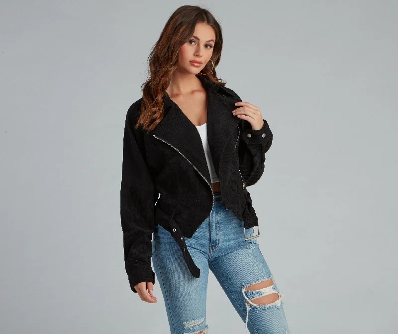 Biker Girl Moment Corduroy Jacket