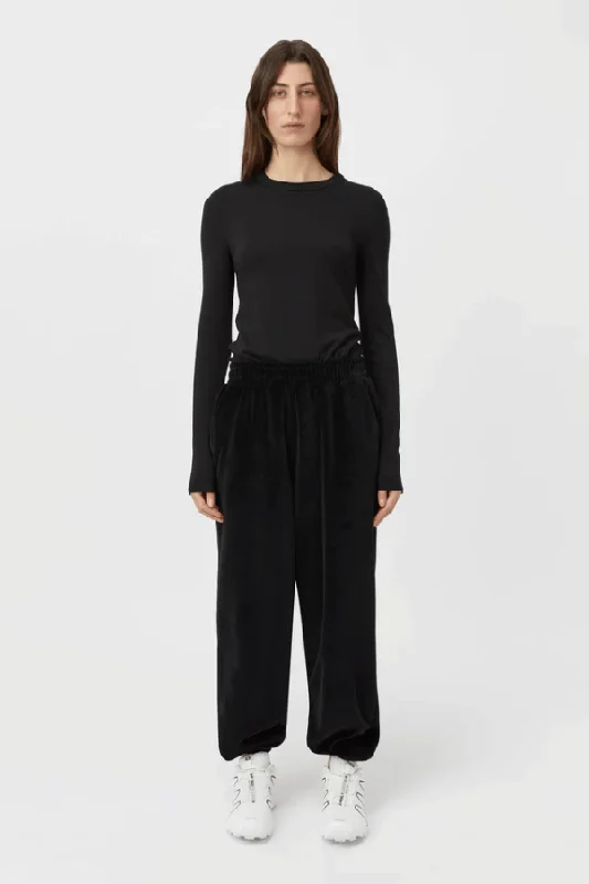 Simone Velour Trackpant Black