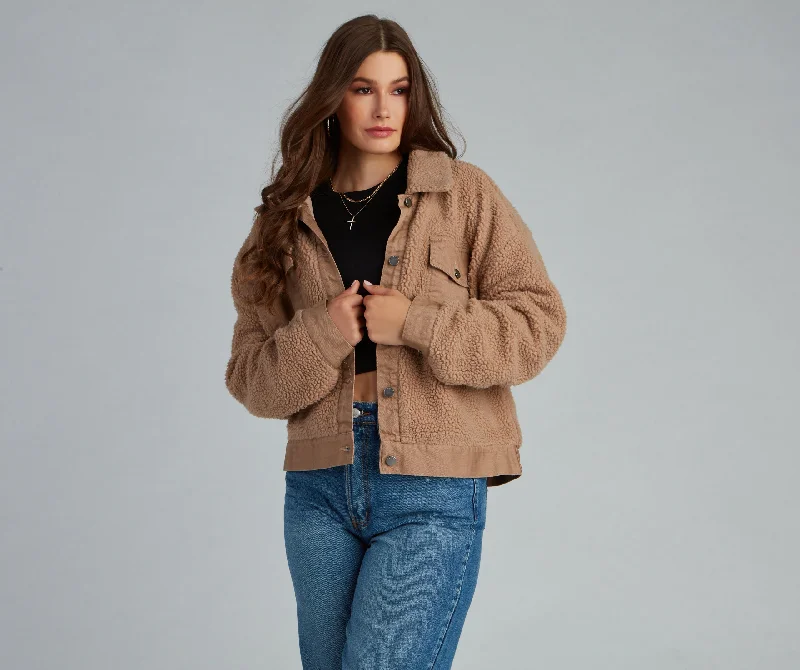 Cuddle Up Sherpa Knit Jacket