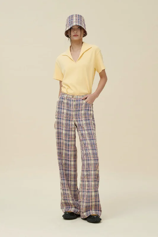 YILAN PASTEL CHECK PANTS