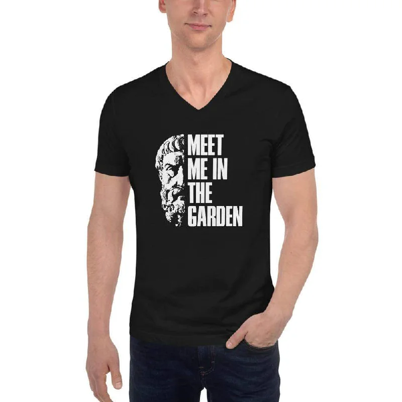 Epicurus Portrait - Meet Me In The Garden - Unisex V-Neck T-Shirt