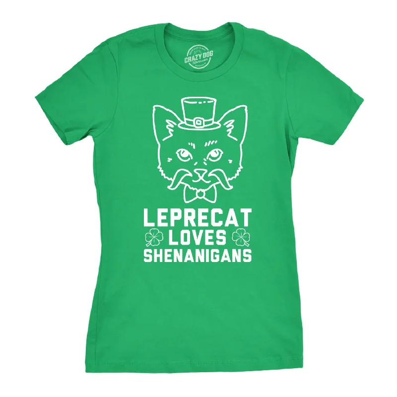 Leprecat Loves Shenanigans Women's T Shirt