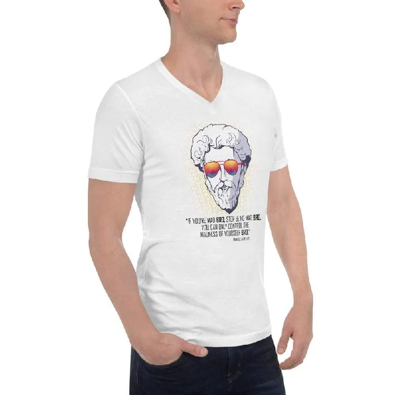 Marcus Aurelius the Bro - Unisex V-Neck T-Shirt