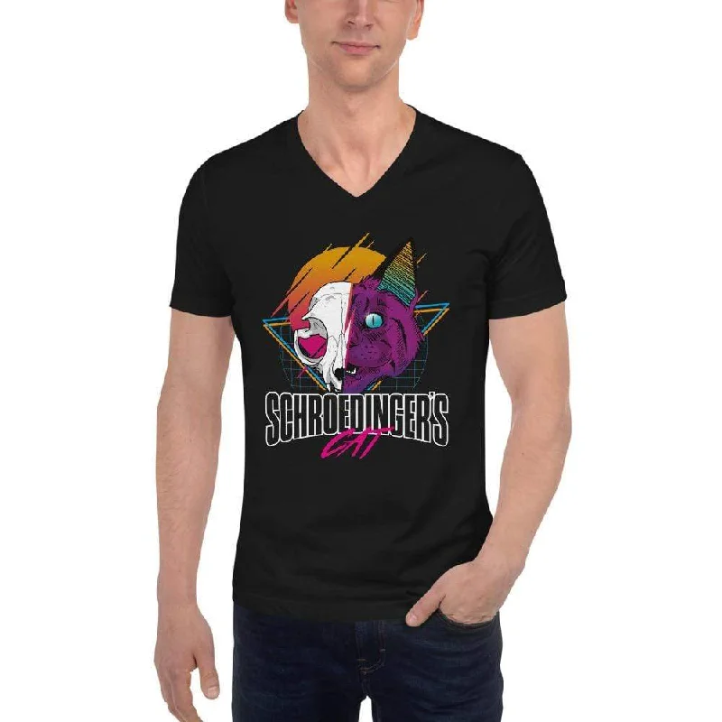 Schroedinger's Cat Retro - Unisex V-Neck T-Shirt