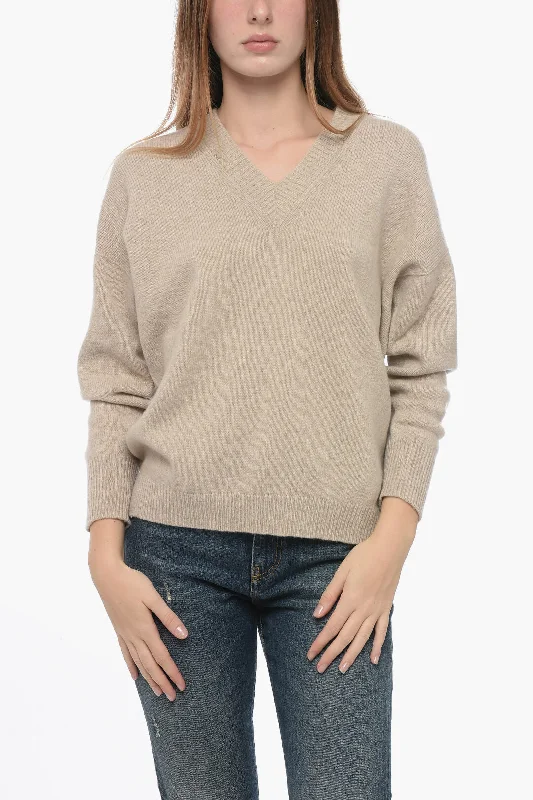 Arovescio Virgin Wool and Cashmere V-Neck Sweater