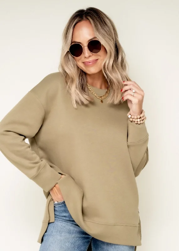 Thriving Weekend Long Sleeve Top-Olive