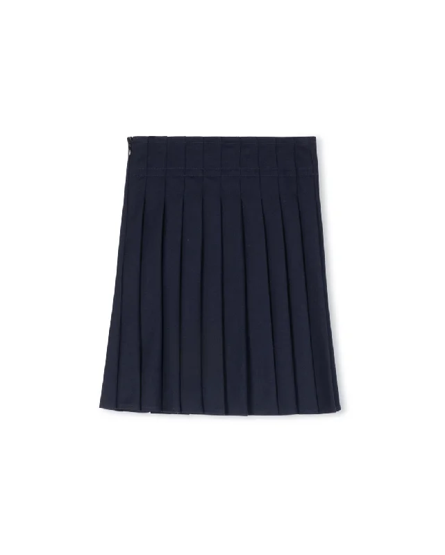 Keller - Pleated Side Zipper Skirt