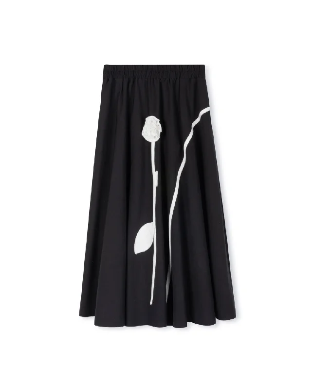 Kerry - Poplin Skirt With Flower