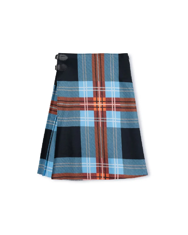 Plaid Side Buckle Skirt