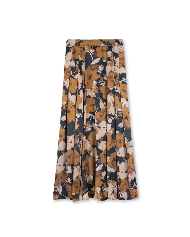 Printed Silk Maxi Skirt