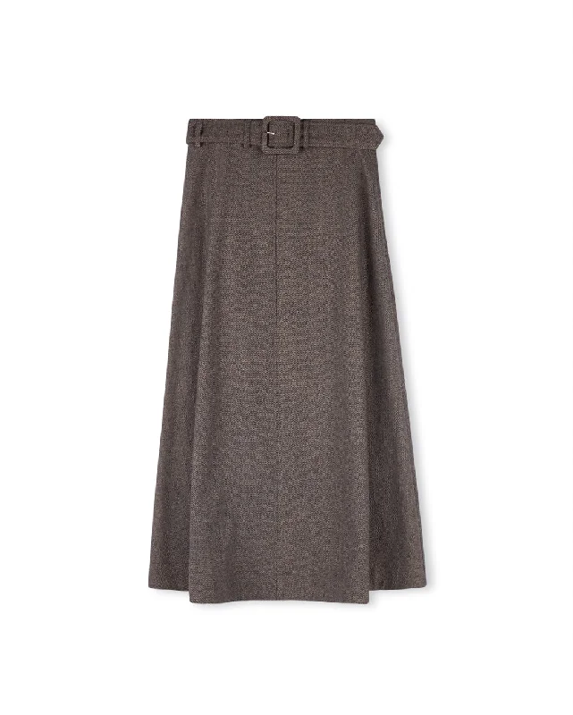 Seam Detailed Wool Skirt