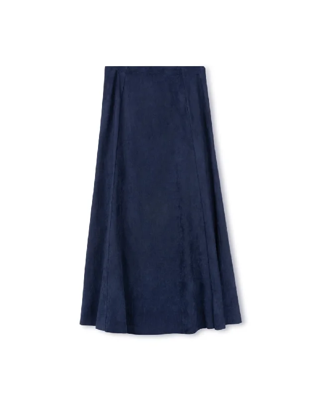 Suede A-Line Skirt