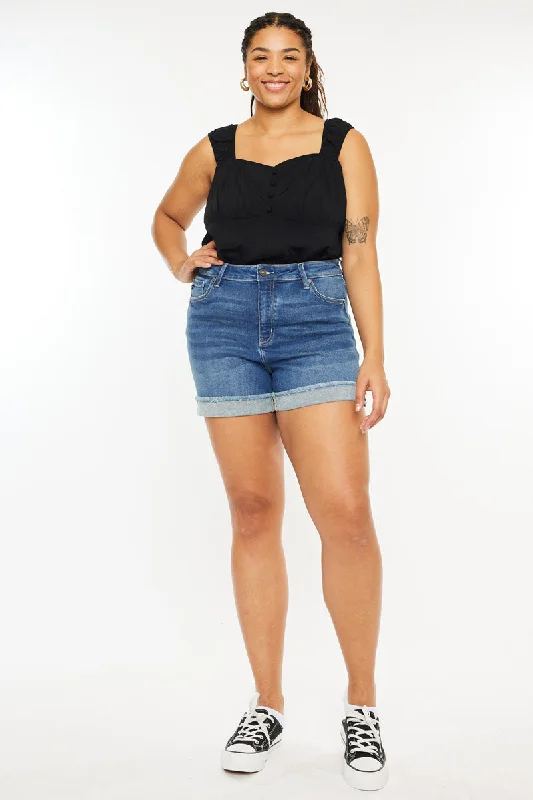 Sunny High Rise Shorts (Plus Size)