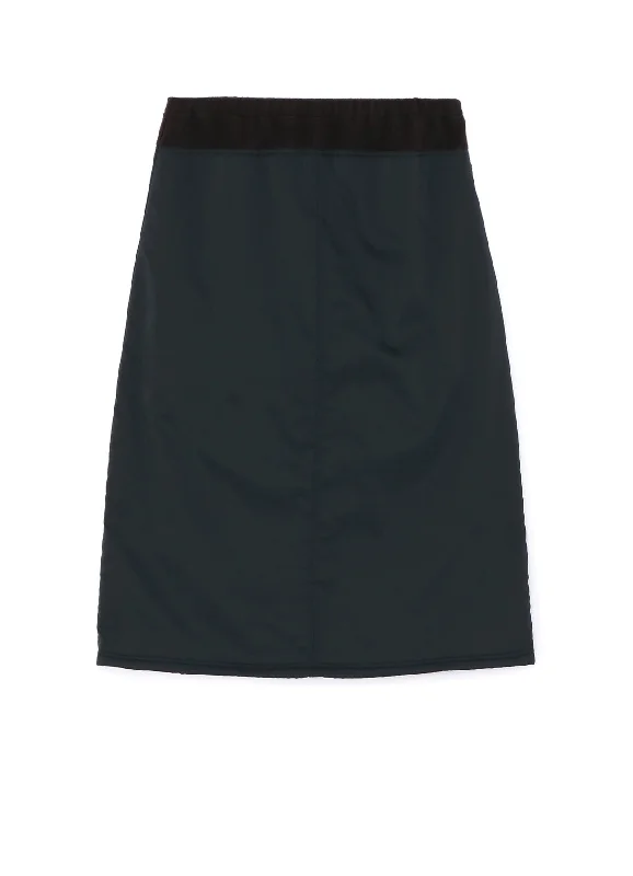 STRETCH TAFFETA + FLEECE SKIRT