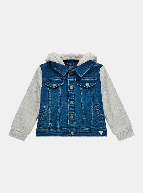 Blue Denim Hooded Jacket (2-7)