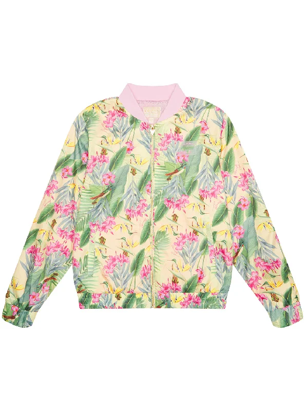 Botanical Print Windbreaker Jacket (7-16)