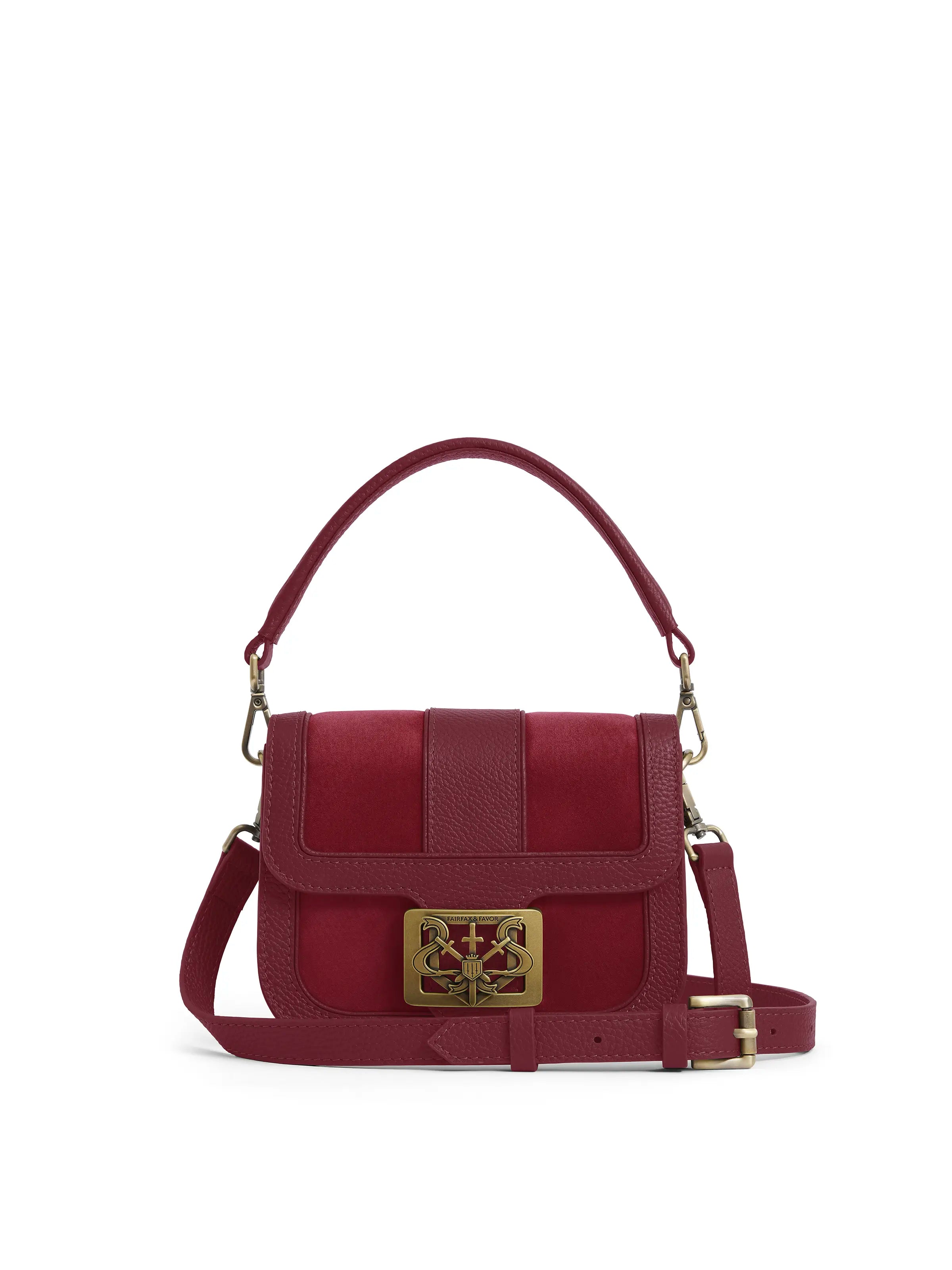 Clarence Handbag - Ruby Suede